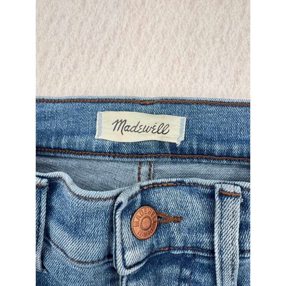 Madewell Mid-Rise Kick Out Jeans Womens 30 (32x26) Blue Light Wash Stretch Denim - Picture 2 of 11